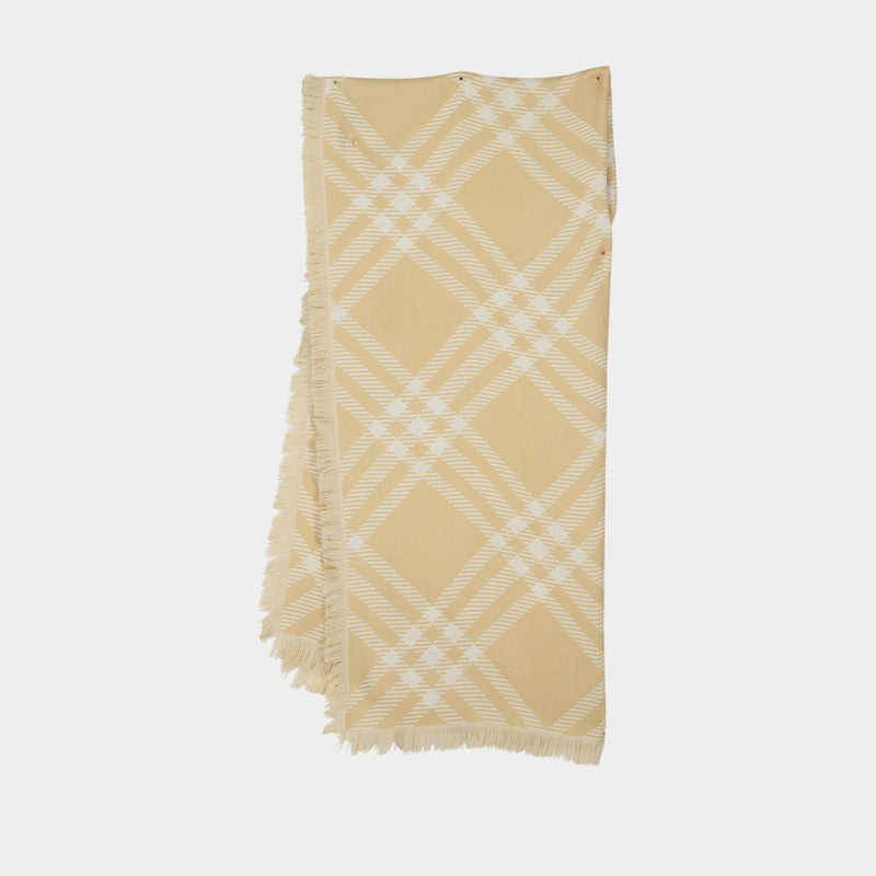Écharpe Tri Bar - Burberry - Laine - Beige