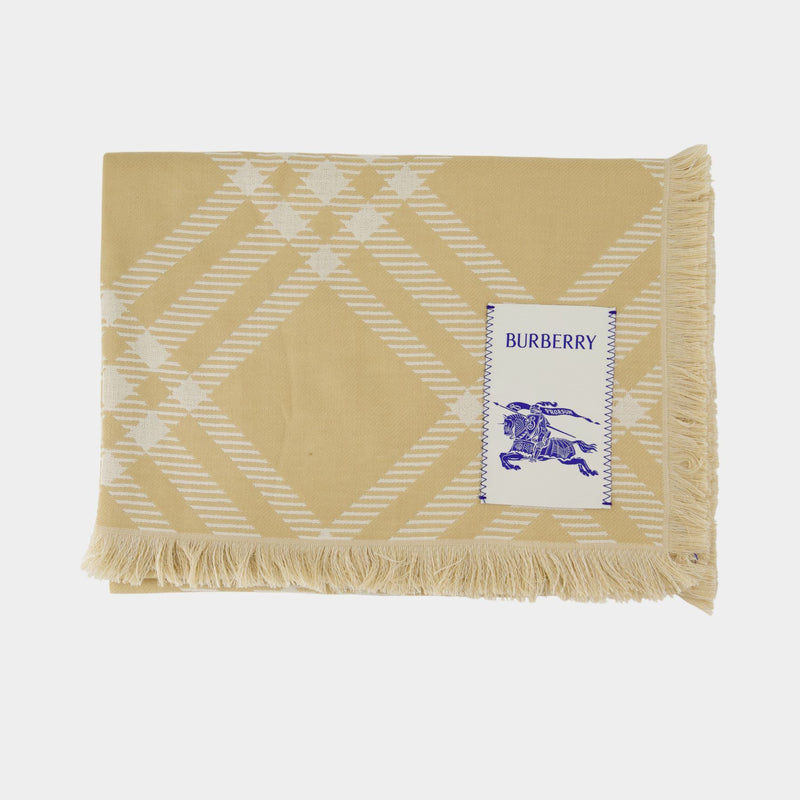 Écharpe Tri Bar - Burberry - Laine - Beige