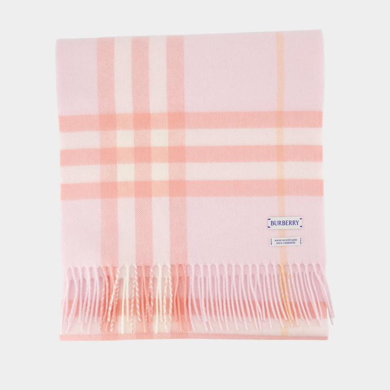 Écharpe Giant Check - Burberry - Laine - Rose