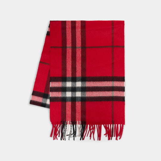 Écharpe Mu Giant Check - Burberry - Cachemire - Rouge