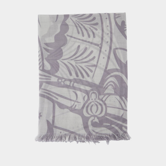 Écharpe Large - Burberry - Laine - Gris