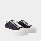 Sneakers Jack L Low - Burberry - Coton - Bleu