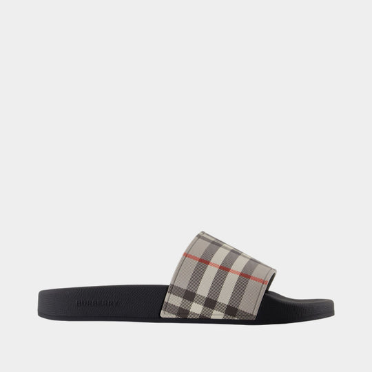 Sandales Furley - Burberry - Cuir Synthétique - Gris