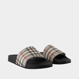 Sandales Furley - Burberry - Cuir Synthétique - Gris