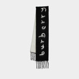 Écharpe Mu Text - Burberry - Laine - Noir