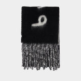 Écharpe Mu Text - Burberry - Laine - Noir