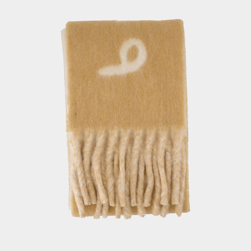 Écharpe Mu Text - Burberry - Laine - Beige