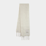 Écharpe Mu Brushed - Burberry - Laine - Blanc