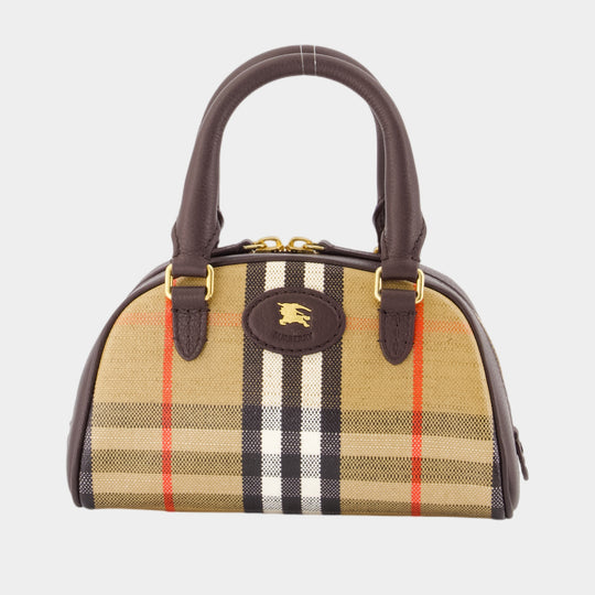 Sac À Main Ll Highlands Mini Bowling - Burberry - Coton - Beige