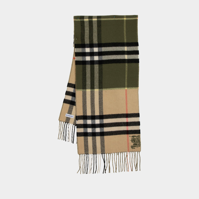 Écharpe Mu Double - Burberry - Cachemire - Vert
