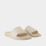 Sandales Furley Large Check - Burberry - Synthétique - Beige