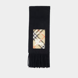 Écharpe Mu Solid Label - Burberry - Cachemire - Noir