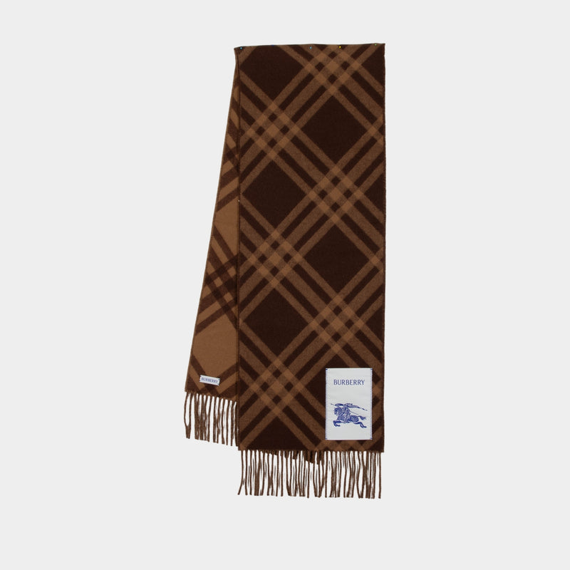 Écharpe Mu Tbar Bias Check - Burberry - Cachemire - Marron