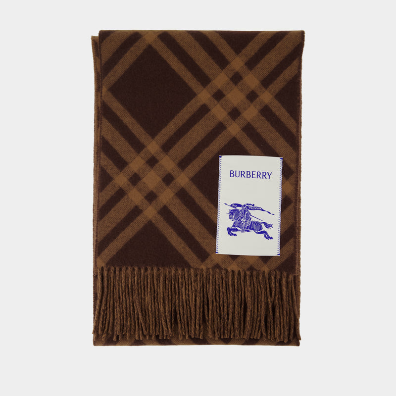 Écharpe Mu Tbar Bias Check - Burberry - Cachemire - Marron