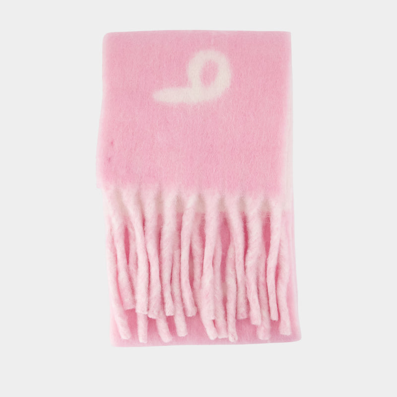 Écharpe Mu Text - Burberry - Laine - Rose