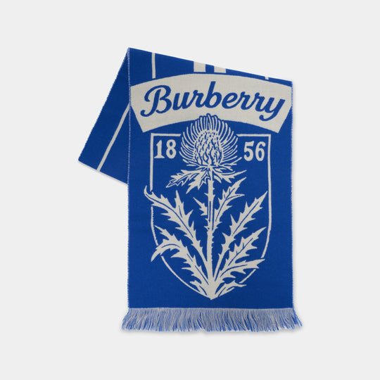 Écharpe Mu Thistle Football - Burberry - Laine - Bleu