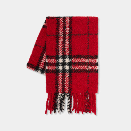 Écharpe Mu G Chck Boucle - Burberry - Laine - Rouge