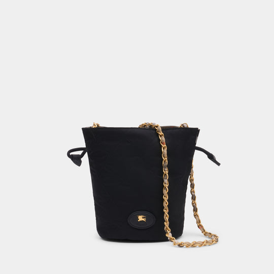 Sac À Bandoulière Mini Chain - Burberry - Nylon - Noir