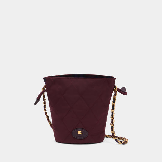 Sac À Bandoulière Mini Chain - Burberry - Nylon - Bordeaux