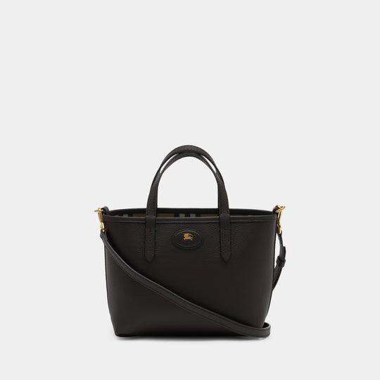 Cabas Ll Mini Reversible - Burberry - Cuir - Gris