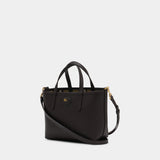 Cabas Ll Mini Reversible - Burberry - Cuir - Gris