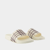 Sandales Lf Furley L Check - Burberry - Synthétique - Beige