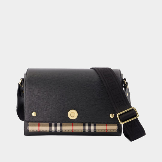 Sac À Bandoulière Ll Medium - Burberry - Cuir - Noir