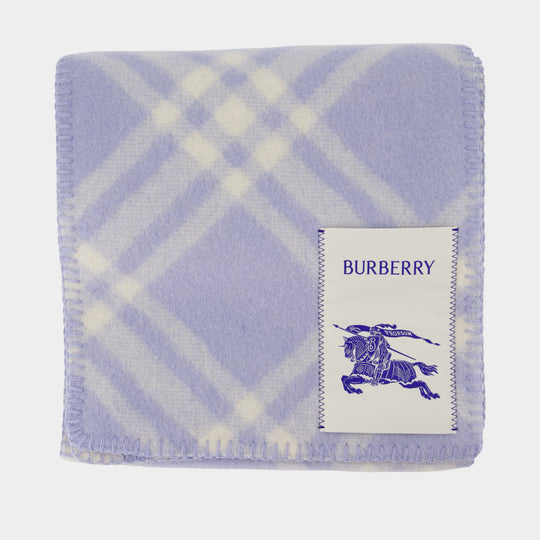 Écharpe Mu Tri Bar Check - Burberry - Laine - Violet