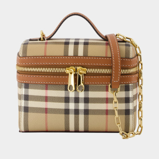 Sac À Bandoulière Ls Mini Vanity - Burberry - Synthétique - Beige