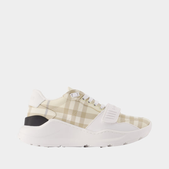 Sneakers New Regis Large Check - Burberry - Nylon - Ivoire