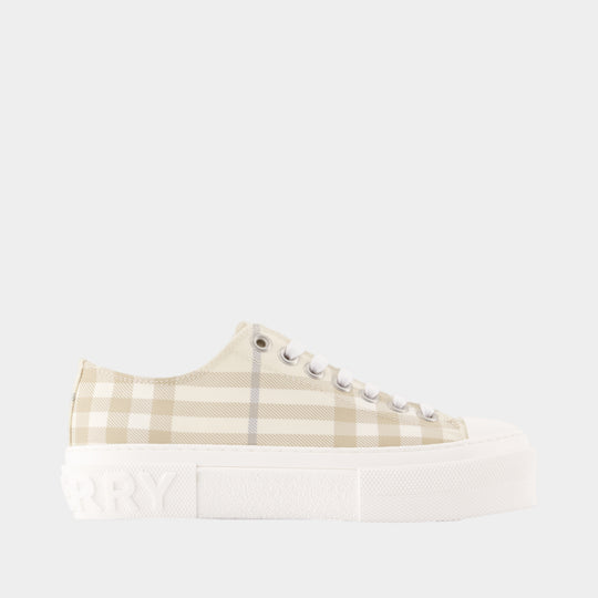 Sneakers Jack Large Check - Burberry - Nylon - Ivoire