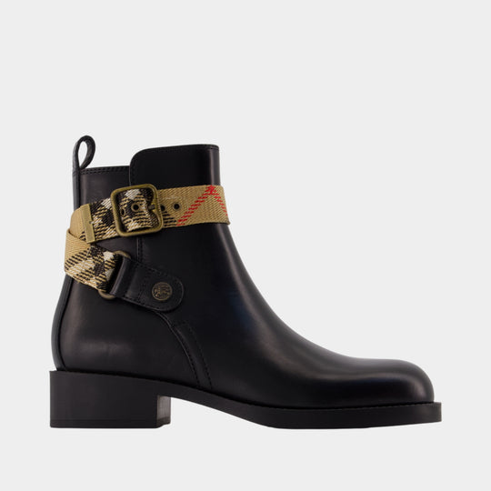 Bottines Lf Huntley 25 - Burberry - Cuir - Noir