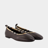 Ballerines Robin 05 - Burberry - Cuir - Marron