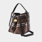 Sac Porté Épaule Ll Mini Drawstring Ysa - Burberry - Coton - Marron