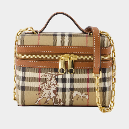 Sac À Bandoulière Ls Mini Vanity Lc0 - Burberry - Synthétique - Beige