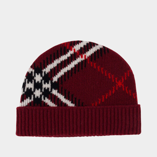 Bonnet Mh Core Check - Burberry - Cachemire - Noir