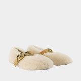 Ballerines Lf Robin 05 - Burberry - Cuir - Ivoire