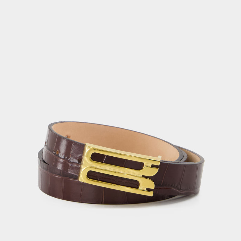 Ceinture Regular  Frame - Victoria Beckham - Cuir - Marron