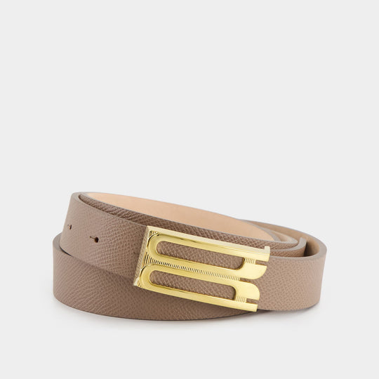 Ceinture Regular Frame - Victoria Beckham - Cuir - Gris