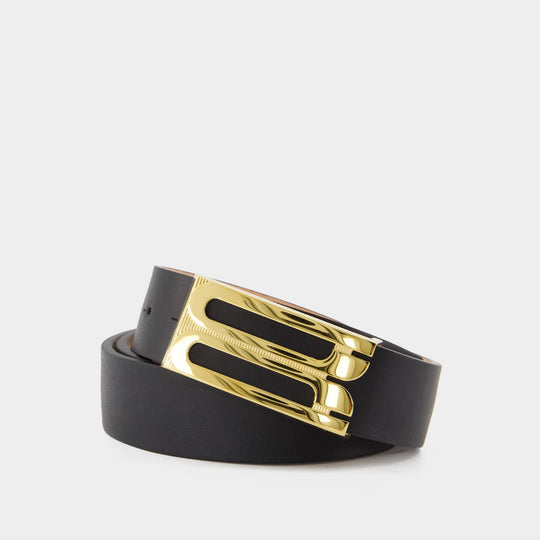 Ceinture Jumbo Frame - Victoria Beckham - Cuir - Noir