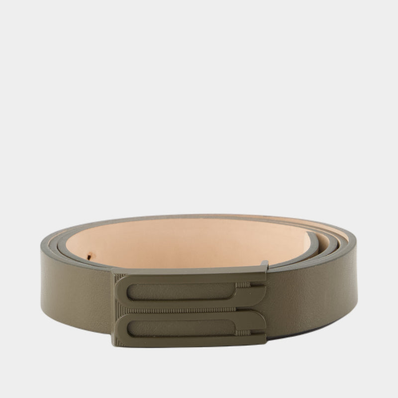 Ceinture Tonal Regular Frame - Victoria Beckham - Cuir - Kaki
