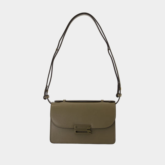 Sac À Bandoulière Tonal Mini Dorian - Victoria Beckham - Cuir - Kaki