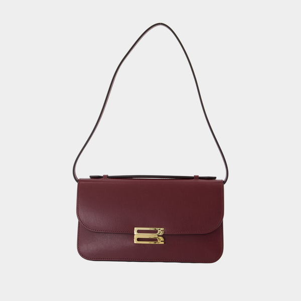 Midi Dorian Pochette - Victoria Beckham - Cuir - Bordeaux