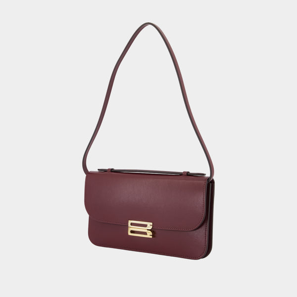 Midi Dorian Pochette - Victoria Beckham - Cuir - Bordeaux