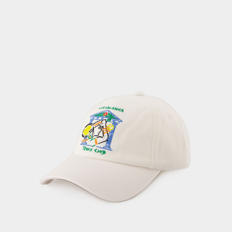 Casquette Crayon Temple Tennis Club - Casablanca - Coton - Blanc