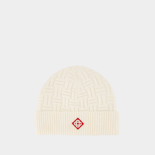 Bonnet Column Stitch - Casablanca - Laine - Blanc