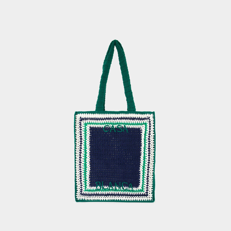 Cabas Crochet - Casablanca - Coton - Bleu/Vert