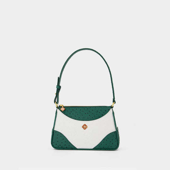 Sac Porté Épaule Jeanne B - Casablanca - Cuir - Blanc/Vert