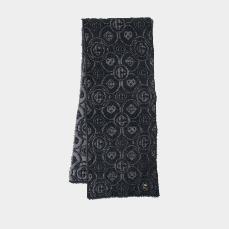 Écharpe Fluffy Monogramme - Casablanca - Nylon - Gris