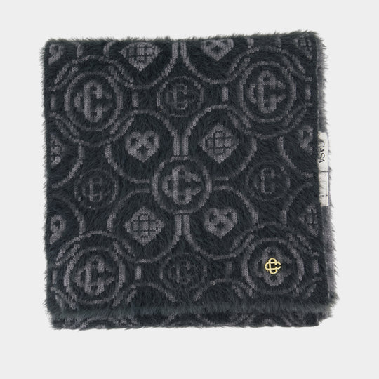 Écharpe Fluffy Monogramme - Casablanca - Nylon - Gris